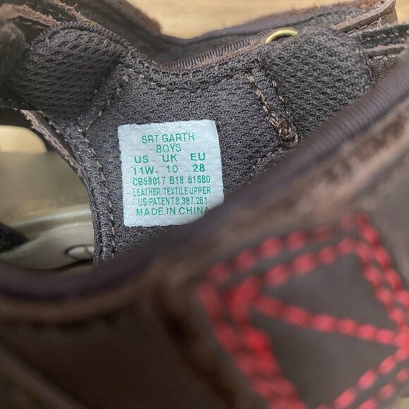 Boy's Stride Rite Brown Leather SRT Garth Hook & Loop Sandals Size 11W EUC - Picture 10 of 10